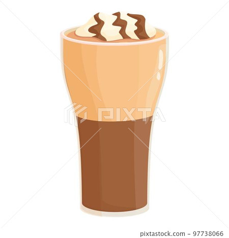 Cold cappuccino icon cartoon vector. Coffee drink. Cafe ice 97738066