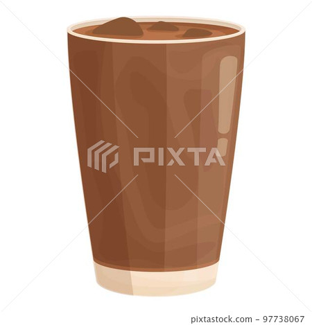 Cold espresso icon cartoon vector. Coffee drink. Latte fresh 97738067