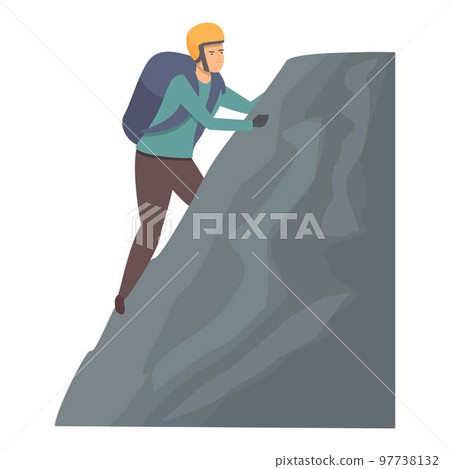 Sport hiking icon cartoon vector. Extreme activity. Adventure climbing Sport hiking icon cartoon vector. Extreme activity. Adventure climbing 97738132