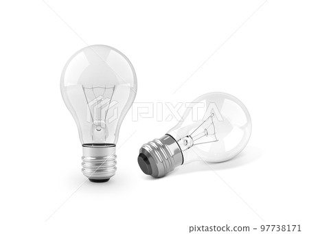 light bulb isolated on white. 3d render 97738171