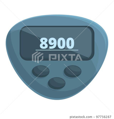 Step watch icon cartoon vector. Sport fitness. Activity screen Step watch icon cartoon vector. Sport fitness. Activity screen 97738287