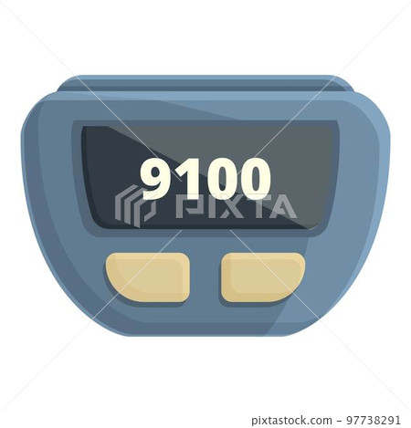 Step counter icon cartoon vector. Sport app. Digital device Step counter icon cartoon vector. Sport app. Digital device 97738291