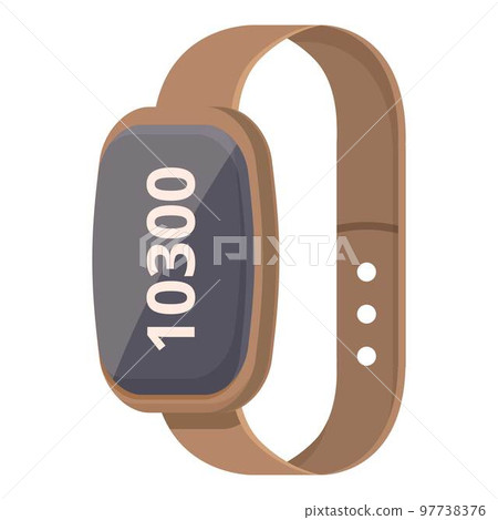 App pedometer icon cartoon vector. Sport fitness. Step device App pedometer icon cartoon vector. Sport fitness. Step device 97738376
