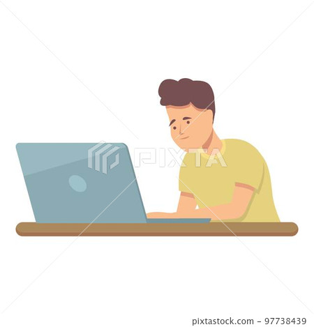 Robot programming icon cartoon vector. Computer science. Smart software Robot programming icon cartoon vector. Computer science. Smart software 97738439