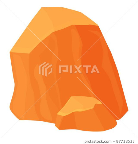 Rock cliff icon cartoon vector. Grand canyon. Nature desert 97738535