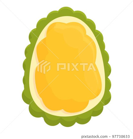 Half jackfruit icon cartoon vector. Summer food. Tropical dessert Half jackfruit icon cartoon vector. Summer food. Tropical dessert 97738633