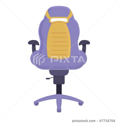 Gamer chair icon cartoon vector. Game seat. Computer front 97738708