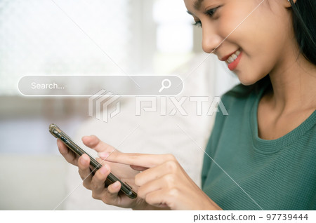 Women use smartphones to find what they are interested in Women use smartphones to find what they are interested in 97739444