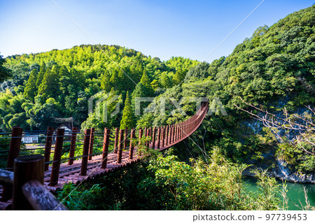 豐富的自然(冰川/日之國橋吊橋風景)``Tategamikyo Satochi Park'' 豐富的自然(冰川/日之國橋吊橋風景)``Tategamikyo Satochi Park'' 97739453