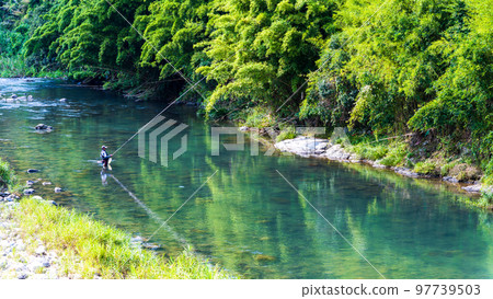 Fishing Rich nature (view from Hikawa/Hinokuni Bridge area) ``Tategami Gorge Satochi Park'' Fishing Rich nature (view from Hikawa/Hinokuni Bridge area) ``Tategami Gorge Satochi Park'' 97739503