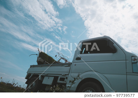 水稻插秧機 踪跡 農業 97739577