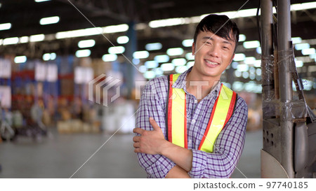 Asian male worker portrait. 97740185