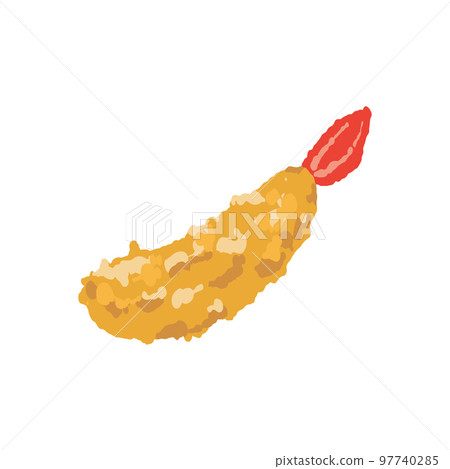 hand drawn illustration of fried shrimp 97740285