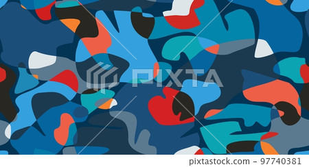 Seamless Abstract Simple Geometric Colorful Vector Illustration Template Background Seamless Abstract Simple Geometric Colorful Vector Illustration Template Background 97740381
