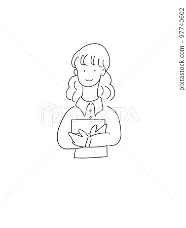 有活頁樂譜或文件的女人 97740602