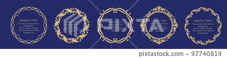 Luxury card design. Antique decorative design. Elegant edge pattern. Luxury card design. Antique decorative design. Elegant edge pattern. 97740819
