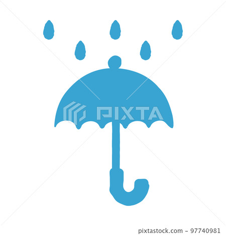 Rain icon Rain and umbrella simple icon Rain icon Rain and umbrella simple icon 97740981