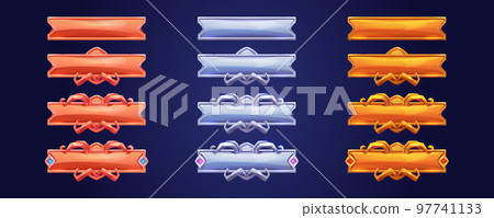 Game buttons with fantasy frames 97741133