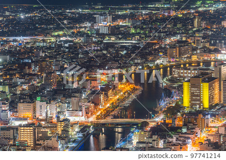 [Tokushima Prefectural Office] Night View of Tokushima 97741214