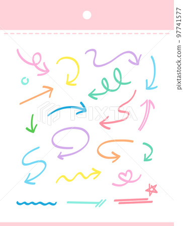 Easy-to-write hand-drawn sticker illustration 08 97741577