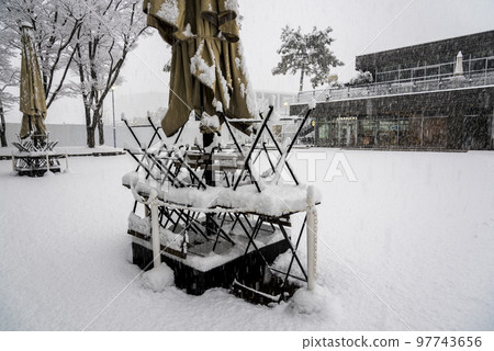 《愛知縣》雪中的名古屋市名城公園 97743656