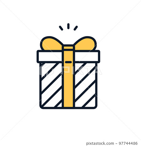 Gift simple icon illustration material 97744486