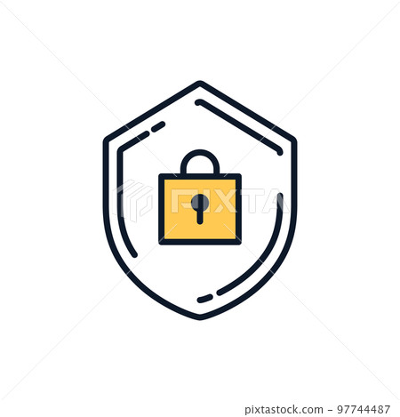 Security simple icon illustration material Security simple icon illustration material 97744487