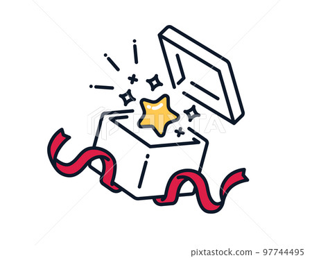 Present box simple icon illustration material 97744495