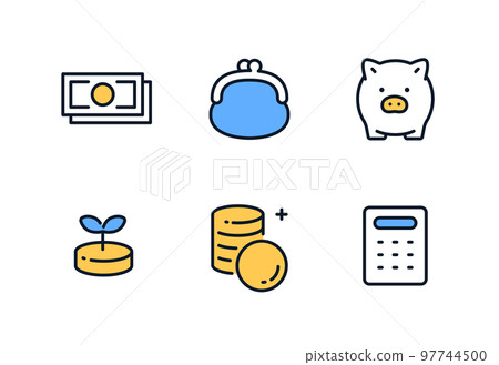 貨幣和經濟簡單圖標插圖素材 97744500