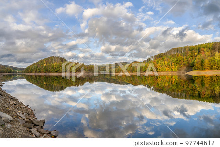 Agger lake, Bergisches Land, Germany 97744612
