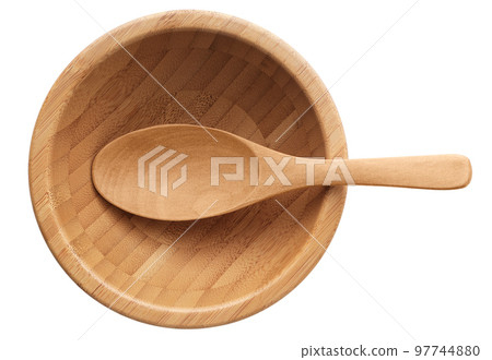 Wooden bowl and spoon Wooden bowl and spoon 97744880