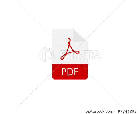 Document, pdf, format icon. Vector illustration. 97744892