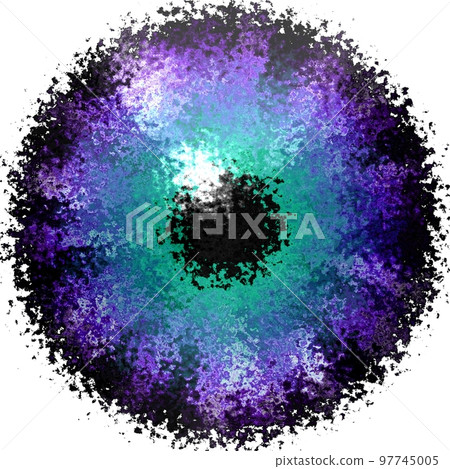 Bright purple eye of feline animal with colored iris. Bright purple eye of feline animal with colored iris. 97745005