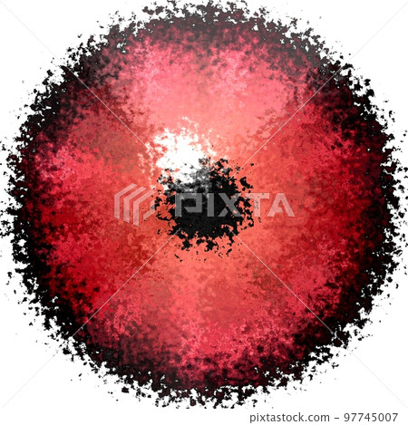 Red eye of feline animal with colored iris. Detail view into eye bulb Red eye of feline animal with colored iris. Detail view into eye bulb 97745007