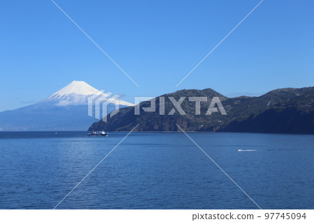 駿河灣渡輪和富士山 駿河灣渡輪和富士山 97745094