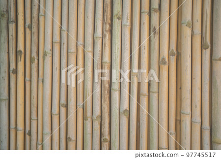 Traditional woven wood bamboo rattan or timber pattern nature texture strips for furniture material. Bamboo weaving background 97745517