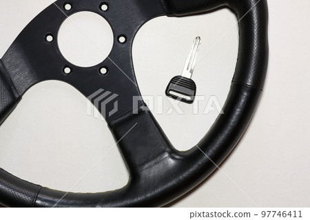 car steering wheel and key car steering wheel and key 97746411