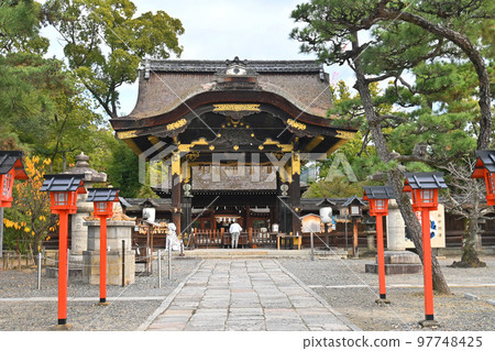 National Treasure Karamon Gate of Toyokuni Shrine in Higashiyama Ward, Kyoto City in December 97748425