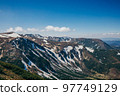 A view of a snow covered mountain 97749129