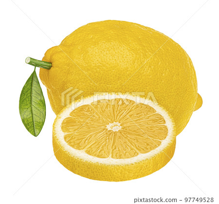 Lemon isolated on white background 97749528