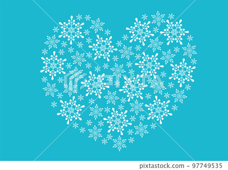 由 snowflakes_4 製成的心的插圖 由 snowflakes_4 製成的心的插圖 97749535