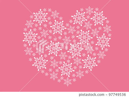 由 snowflakes_3 製成的心的插圖 由 snowflakes_3 製成的心的插圖 97749536