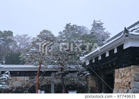雪大手門和天守高知城（高知縣高知市） 97749635