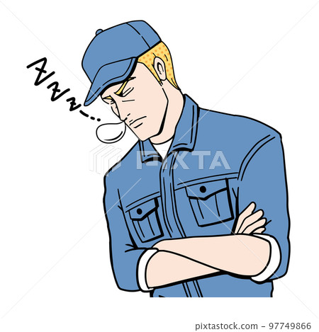 小睡的白種人工人 97749866