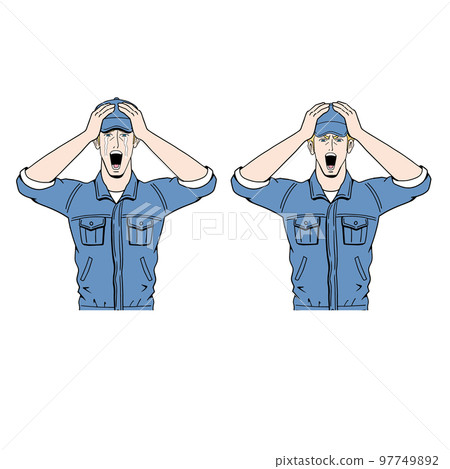 shocked white worker 97749892
