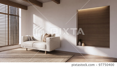 Minimal Muji style, Empty wooden room,Cleaning japandi room interior. Minimal Muji style, Empty wooden room,Cleaning japandi room interior. 97750400