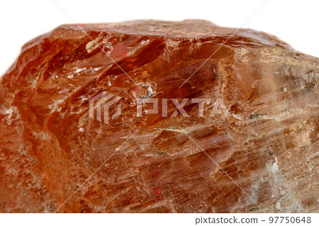 Macro mineral stone Topaz on a white background 97750648