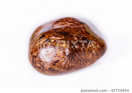 Macro mineral stone Bronze on white background 97750854