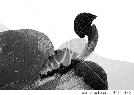 black white abstract acrylic painting color texture on white paper background by using rorschach inkblot method black white abstract acrylic painting color texture on white paper background by using rorschach inkblot method 97751380