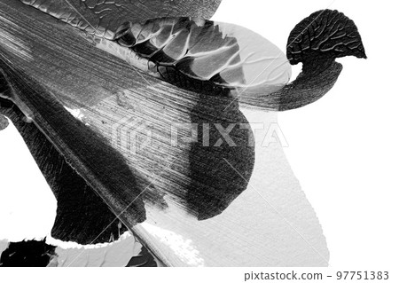 black white abstract acrylic painting color texture on white paper background by using rorschach inkblot method black white abstract acrylic painting color texture on white paper background by using rorschach inkblot method 97751383
